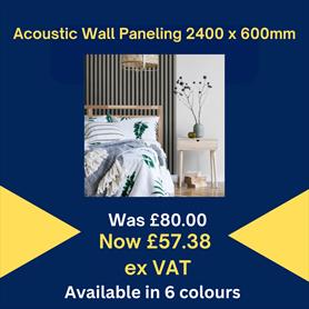 Sale Acoustic Wall Paneling 2400 x 600mm