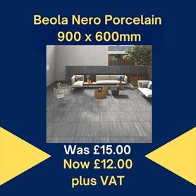 Sale Beola Nero Porcelain 900 x 600mm