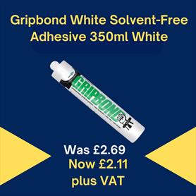 Sale Gripbond White Solvent-Free Adhesive 350ml White