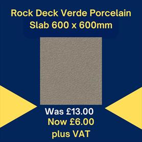 Sale Rock Deck Verde Porcelain Slab 600 x 600mm