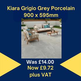 Sale Kiara Grigio Grey Porcelain 900 x 595mm