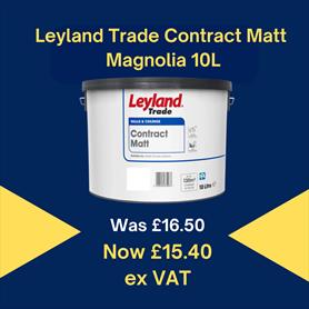 Sale Leyland Trade Contract Matt Magnolia 10L